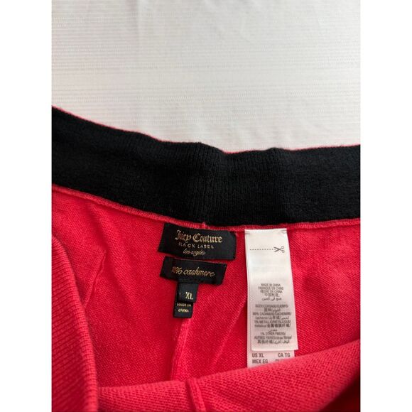 NWT Juicy Couture Black Label Teaberry Cashmere Jogger Pants Size XL New - Picture 9 of 11